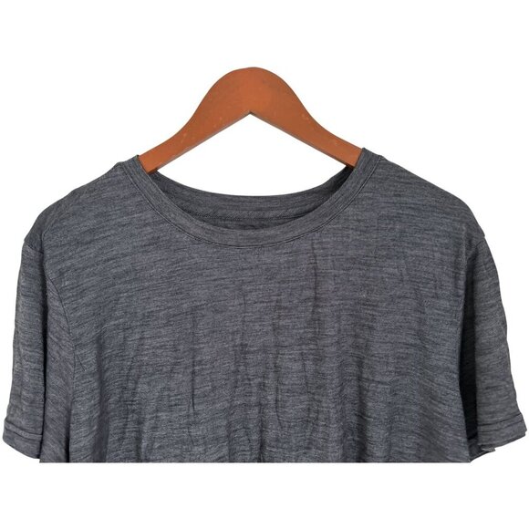 Bombas Gray Merino Wool & Tencel Blend T-Shirt 2X - Picture 3 of 5